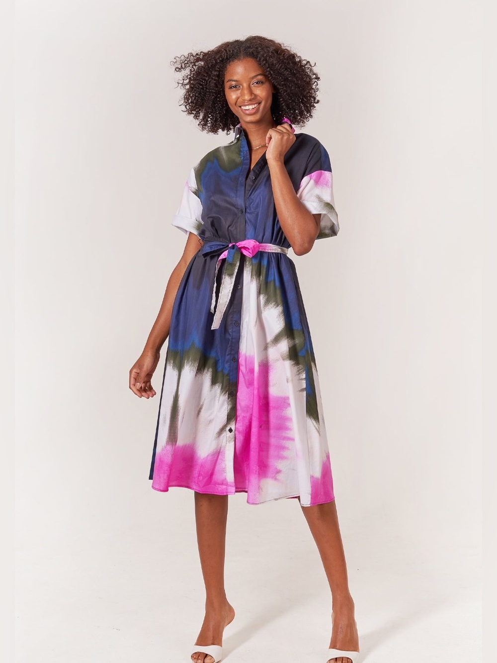Tucker NYC l The Sarah Shirtdress | Ink Tie Dye